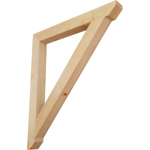 4"W x 38"D x 44"H Traditional Slat Rough Sawn Bracket, Douglas Fir