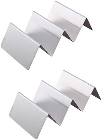 Taco Holder,Fheaven 2Pcs/4pcs Kitchen Stainless Steel Taco Holder Display Holders Food Rack Shell (2pcs, B)