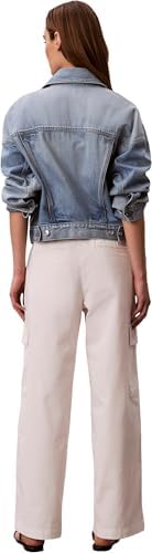 Donna Pantaloni in Tessuto Cotton Ewaist Cargo Pant con Vita Elastica, Beige (Tofu), M