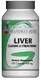 Grandma's Herbs Liver Cleanser - Detoxifier - All Natural Herbal Cleanse and Strengthener for the Liver - 100 Capsules