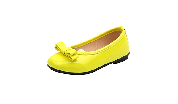 yellow flat dress shoes