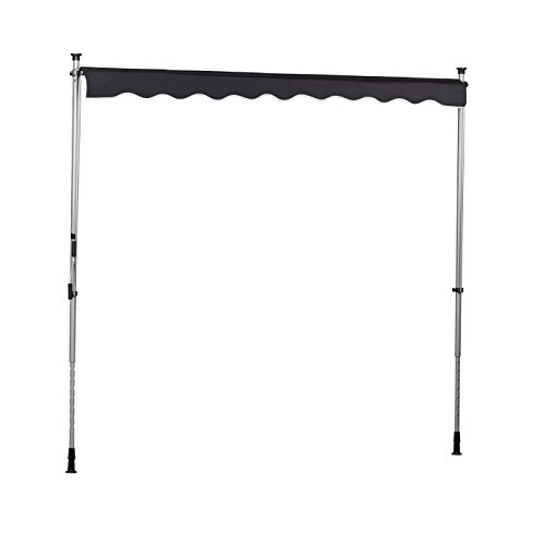 Ventanara® Klemmmarkise Balkon Markise Terrasse Spannmarkise Sonnenschutz Anthrazit 300 x 130 cm – Bild 5