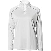 The Weather Company Golf Ladies Activewear Long Sleeve Pullover Jersey White/True Navy Extra Small
