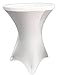 Luxury Collection White Spandex Cocktail Table Cover - Fitted High Top Round Table Cloth - Round Tablecloth Covers for Bar Table Pub Table Round Kitchen Table High Top Table Bistro Table