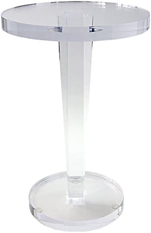 Amazon アクリルテーブル サイドテーブル 丸テーブル ミニテーブル ラウンドテーブル ナイトテーブル コーヒーテーブル クリア 無色透明 インテリア 家具 アクリル樹脂 アクリル テーブル 軽量 ディスプレイ リビング ダイニング 装飾 シンプル 花台 おしゃれ