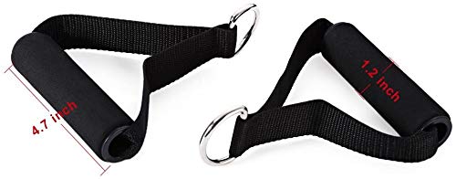 AIKESIWAY Resistance Bands Handles,Exercise Handles Foam,Resistance Tube Handle Super Strong Nylon Webbing for Resistance Training(1 Pairs)(Foam Handgrips)