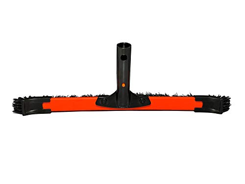 Daveyspa Light 18'' Handle Poly Carbon Material Swimming Pool Brush PP Bold Brush Wall, Tile and Floor Curved Cleaning Brush, Removable on Both Sides