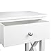 MAGIC UNION X-Design Side End Table Night Stand Storage Shelf with Bin Drawer… (2 pcs)