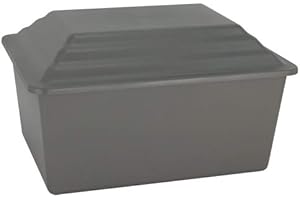 SILVERLIGHT URNS Gray Urn Vault for Ground Burial, Holds One Adult Cremation Urn for Human Ashes, Durable and Secure Cremation Urn Vault for Cemetery Burial