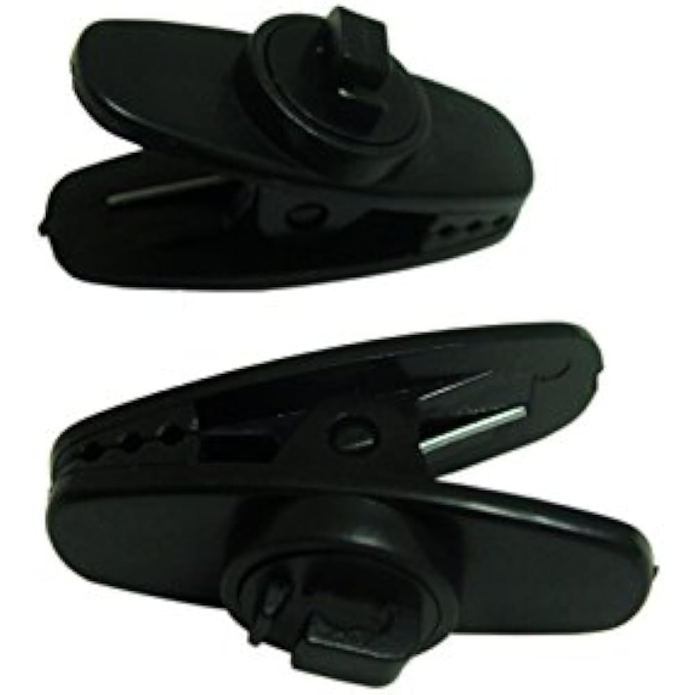 Set Of 2 Black Shirt Clips For Headphone, Earphone And Headset Cable