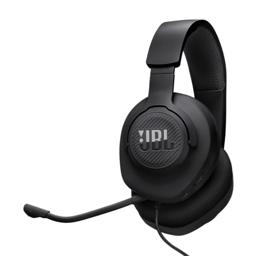 Quantum 100M2 Kabelgebundenes Over-Ear Gaming Headset mit JBL QuantumSOUND Signature, 3,5-mm-Klinke, Multi-Plattform-Kompatibilität und abnehmbarem Mikrofon mit Stummschaltungsoption, Schwarz