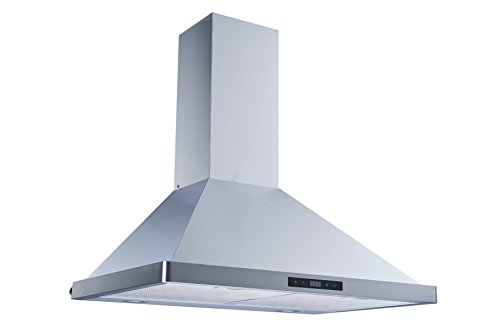 Winflo 30" Wall Mount Stainless Steel Convertible Kitchen Range Hood with 450 CFM Air Flow, Touch Control, Aluminum Filters and LED Lights