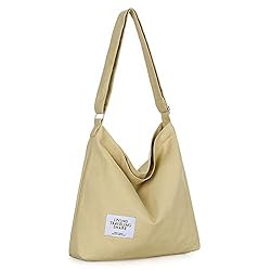 Covelin Women's Retro Large Size Canvas Shoulder