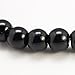 AMZ Beads  - 8MM Glass Round Pearls Jewelry Making Loose Beads - 250 bead pack (Jet Black) 