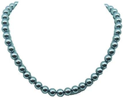 Grey Pearl mala Necklace 8 mm for Girls and Women
