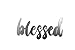Blessed Small Size Raw Steel Unpainted Word Art