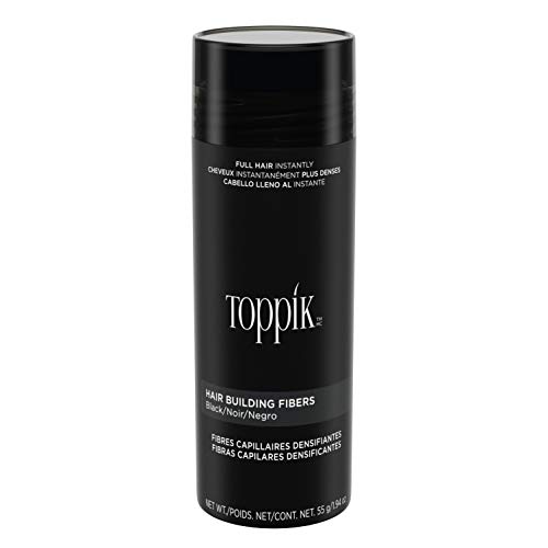 TOPPIK Hair Building Fibers, Black, 1.94 oz.