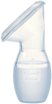 V-Coool Upgrade Manual Breast Pump with Lid - FDA-approved Silicone Hand Suction Pump - Thicken Base Anti-dumping & Clear Scale - Portable breastmilk Collector Storage for Moms On The Go