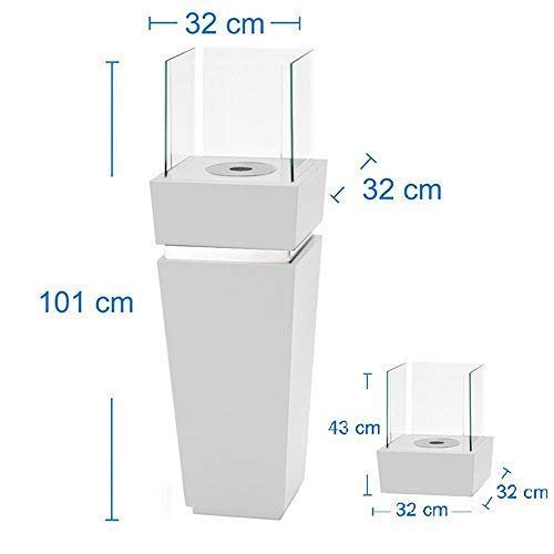 DRULINE Kamin Wandkamin Tischkamin Ethanol Kamin Gelkamin Brennkammer
