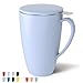 Sweese 201.110 Porcelain Tea Mug with Infuser and Lid, 15 OZ, Lilac