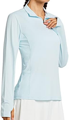 Libin Women’s UPF 50+ Long Sleeve Golf Shirts Sun Protection Half-Zip SPF UV Tennis Shirts Running Hiking Outdoor Tops Libin Women’s UPF 50+ Long Sleeve Golf Shirts Sun Protection Half-Zip SPF UV Tennis Shirts Running Hiking Outdoor Tops