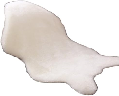 XMCOWAYOU Sheepskin Fur Carpets Runner Rugs for Runner Floor Chairs Bed Home Decoration Table Living Room, White