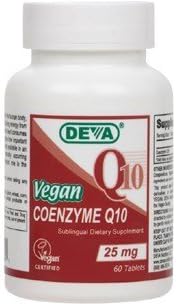 DEVA VEGAN VITAMINS COENZYME Q10,25MG,VEGAN, 60 TAB by Deva Vegan