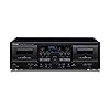 Teac W-1200(B) dubbele cassettedeck (cassettespeler, opnemen/afspelen, microfooningang voor karaoke en berichten, USB…