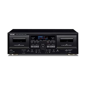 Teac W-1200(B) dubbele cassettedeck (cassettespeler, opnemen/afspelen, microfooningang voor karaoke en berichten, USB…
