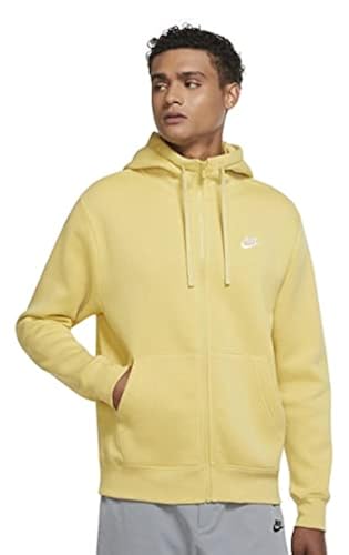 Nike Men's Club Fleece Full Zip Hoodie (Saturn Gold/White, 4X-Large) in  Kuwait | Whizz Active Hoodies