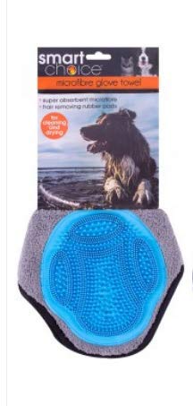 Smart Choice Microfibre Glove Towel for Dogs (Grey)