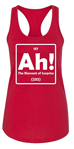 Ladies Tank Top Ah! The Element of Surprise Red M