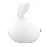 Forvery Portable Silicone LED Nightlights 7 Single Colors Mode and 7-color Breathing 3-modes Interesting Mild Soft Adorable Bunny Bear Appearance USB Charging