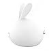 Forvery Portable Silicone LED Nightlights 7 Single Colors Mode and 7-color Breathing 3-modes Interesting Mild Soft Adorable Bunny Bear Appearance USB Charging