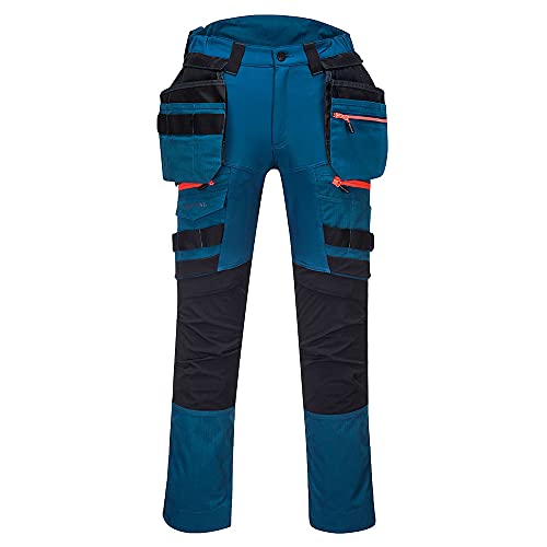 Portwest DX4 Bundhose mit abnehmbaren Holstertaschen, Größe: 32, Farbe: Metro Blau, DX440MBR32