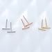 S.Leaf Sterling Silver Stud Earrings for Women Small Tiny Hypoallergenic Second Hole Bar Earrings Best Friend Birthday Gifts for Women Trendy Sister Mom Wife Womens Her Friend Party (Thin_Bar_Silver)