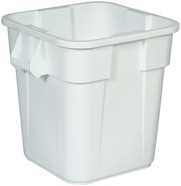 28 Gallon White Square Brute Container - 21-1/2" Sq. x 22-1/2"H (1 Container)