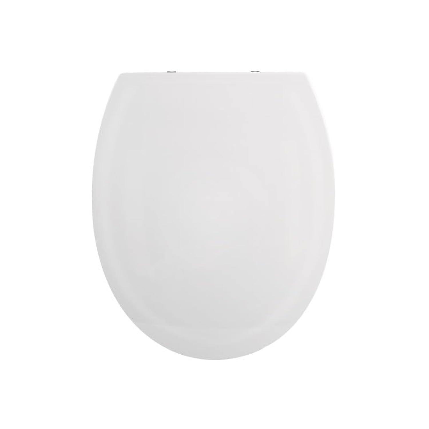 spirella Oval Toilet Lid with Quick Release Function and Soft Close Mechanism Antibacterial Toilet Seat Made of Thermoplastic and Rustproof Stainless Steel Removable White