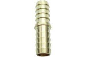CDQBWKJGFJ 2 Pcs Brass Hose Barb Fitting,1/2" Barb x 1/2" Barb Fittings for 1/2" ID Hose, Tubing Hose Adapter/Coupler,for Wat