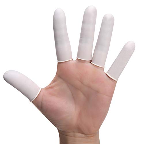 ADrivWell 200pcs Disposable Latex Finger Cots Medium Anti-Static Rubber Fingertips Protective Finger Gloves for Electronic Repair,Nail Art,Crafting Industrial
