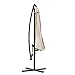 FARLAND Offset Umbrella 10 Ft Cantilever Patio Umbrella Outdoor Market Umbrellas with Cross Base (Beige)