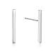 Minimalist 925 Sterling Silver Stud Earrings Modern Bar Geometric Design (Rhodium Flashed)