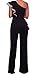 Mr.Seven Women's Sexy One Shoulder Ruffles High Waisted Long Wide Leg Jumpsuits Rompers