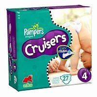 Pampers Cruisers Diapers With Dry Max Size 4 22-37 Lbs 27-Count