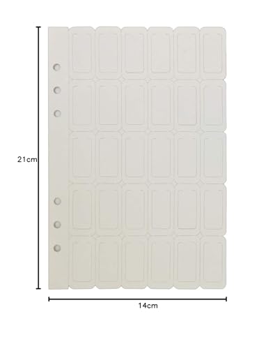 Binder Index PP & Paper Dividers for 8.5 inch/6 inch A5/A6 6-Holes Cover Ring Binder (Bookmark, A5/21cm*15cm/8.5 Inch) 1