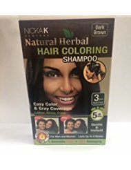 Hair Coloring Shampoo Dark Brown 3pcs