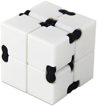 XingTY Infinite Cube Decompression Magic Square Infinite Flip Rubik's Cube Stress Reducer for ADHD Kids Students Adult (Plastic White)