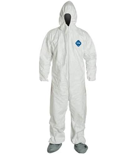 Tyvek Ty122S-Md Coveralls With Elastic Wrist/Ankle & Hood