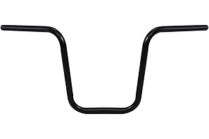 7/8'' Ape Hanger Handlebars (Metta Black-8, 8 Inch)