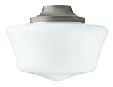 Original Schoolhouse One Light Ceiling Fan Light Kit Finish: Antique Pewter